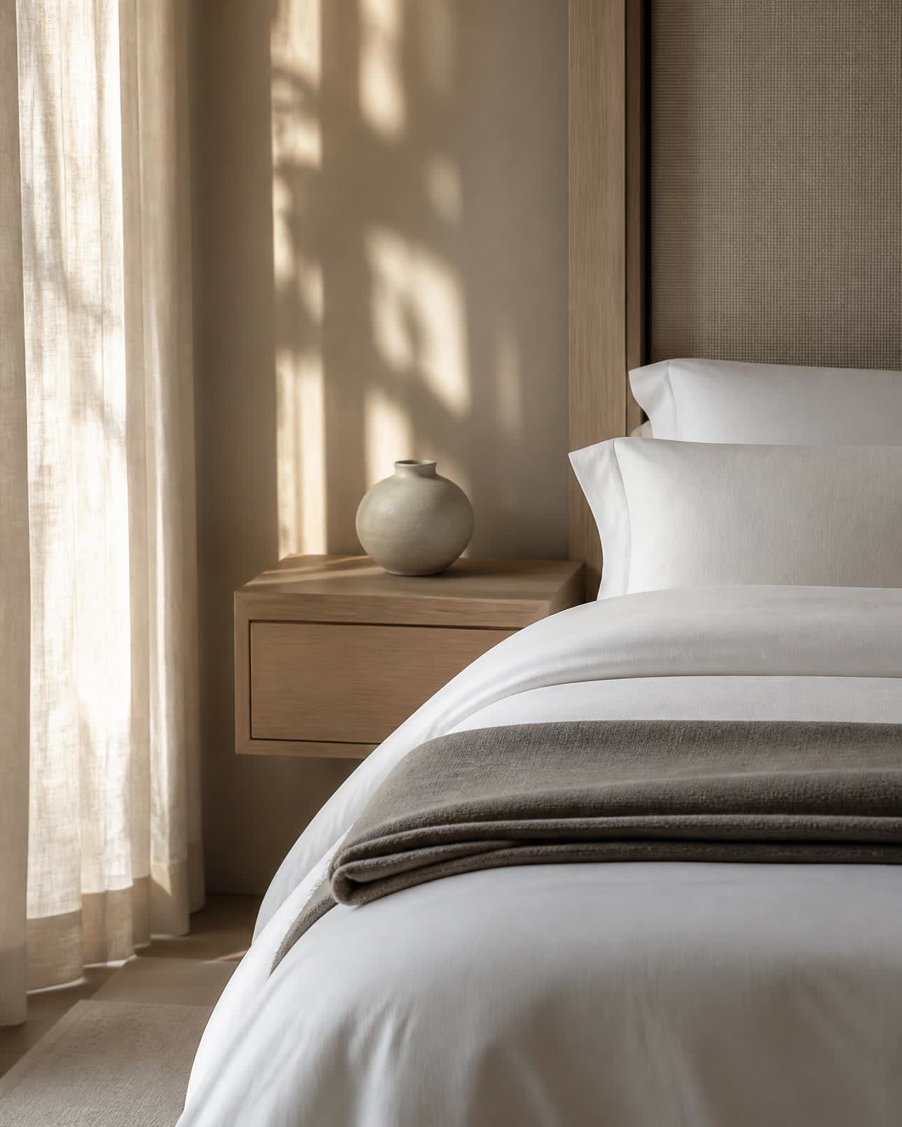 Hotel-standard bedroom styling in a MysaHosts managed home